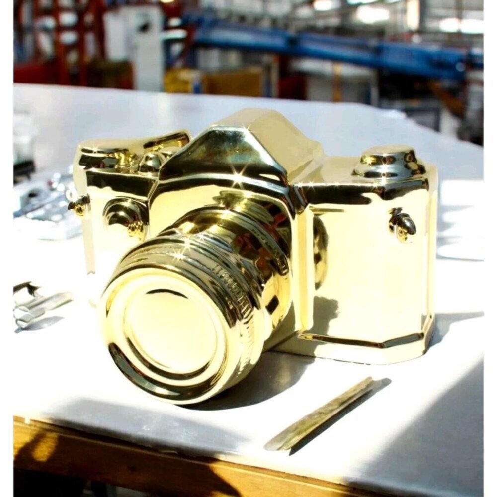 New LARGE Ceramic Camera Decor Statue Figurine Art Deco Room Decor